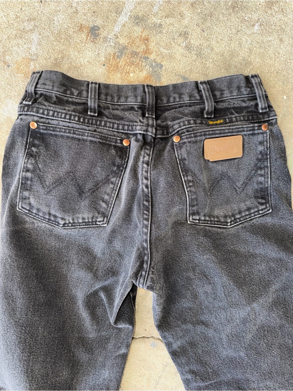 Wrangler Men’s Washed Black Relaxed Fit Jeans